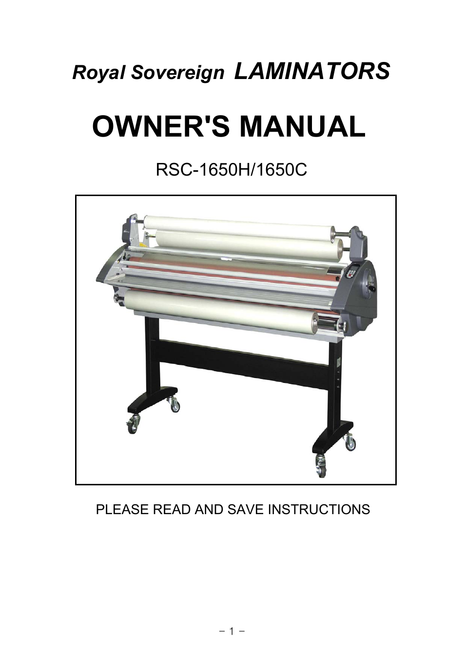 Royal Sovereign 1650C User Manual | 15 pages