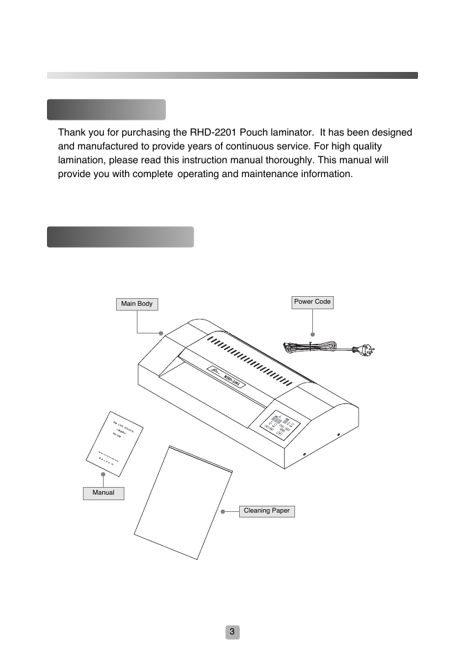 Rhd-2201, Introduction package contents | Royal Sovereign RHD-2201 User Manual | Page 3 / 12