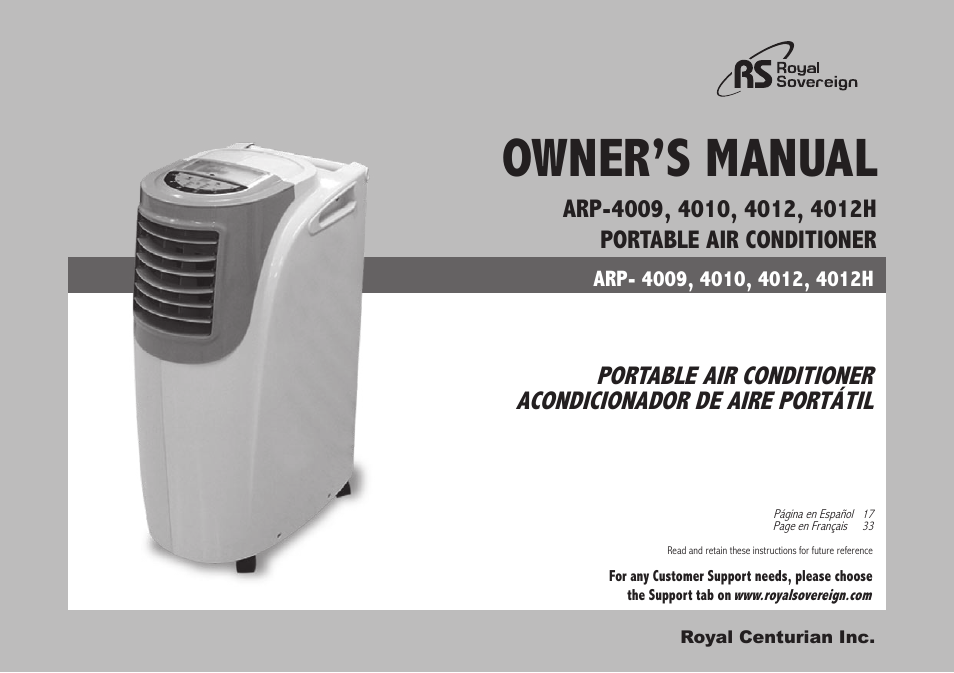 Royal Sovereign ARP-4009 User Manual | 48 pages