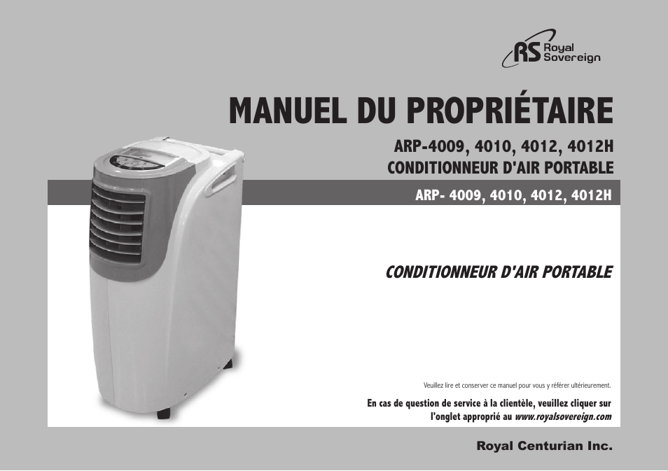 Manuel du propriétaire | Royal Sovereign ARP-4009 User Manual | Page 33 / 48