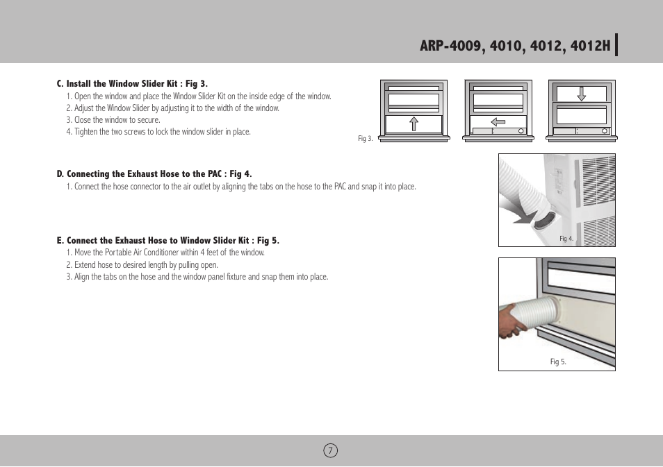 Royal Sovereign ARP-4009 User Manual | Page 7 / 48