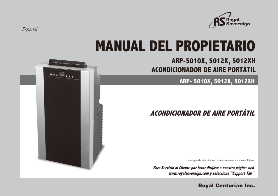 Manual del propietario | Royal Sovereign ARP-5010X User Manual | Page 17 / 32