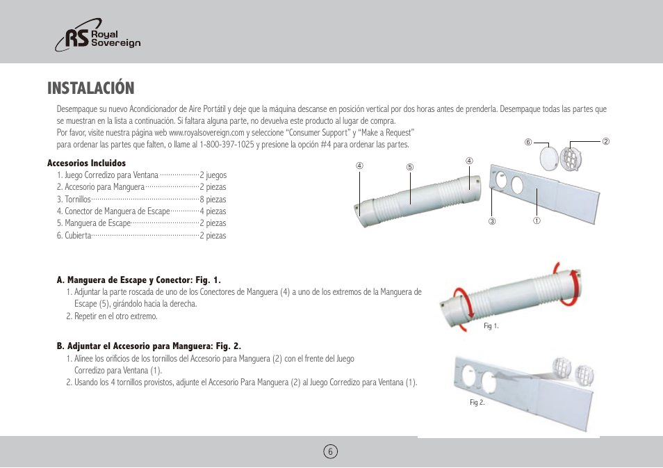 Instalación | Royal Sovereign ARP-5010X User Manual | Page 22 / 32