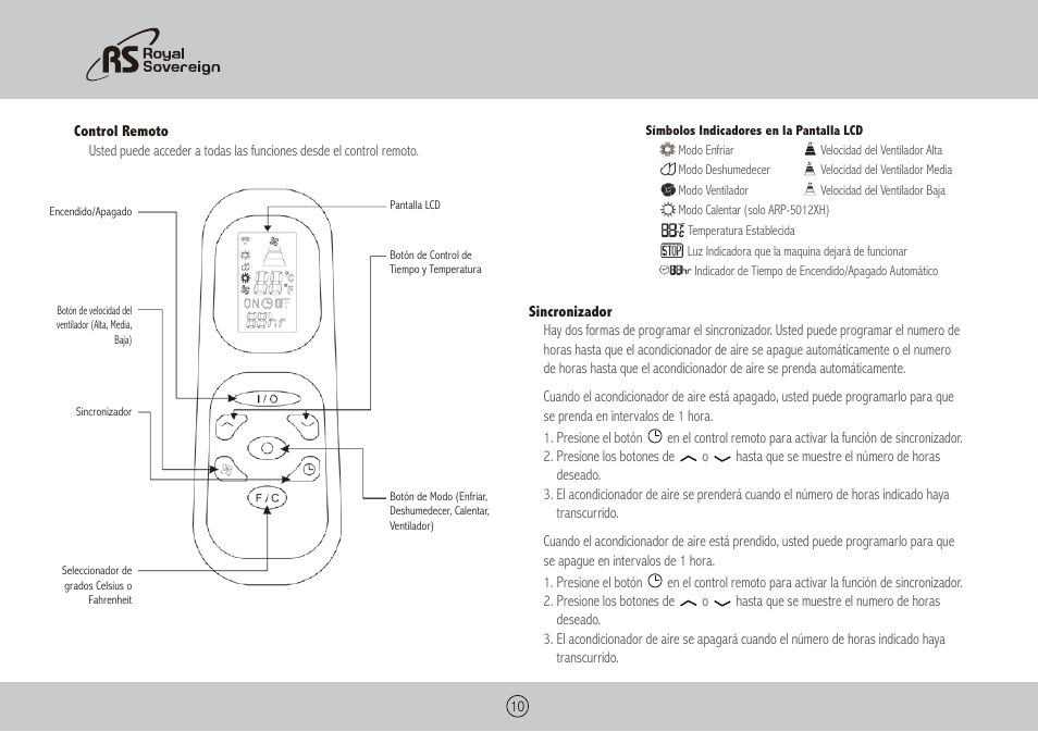 Royal Sovereign ARP-5010X User Manual | Page 26 / 32