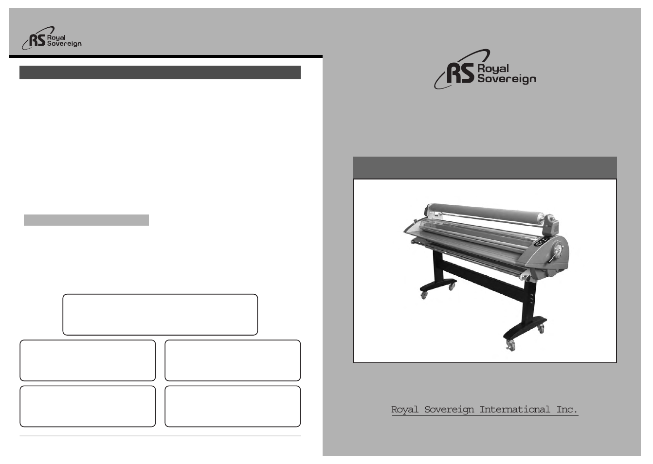 Royal Sovereign RSC-1650 User Manual | 10 pages