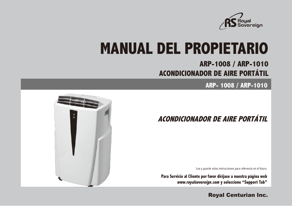 Manual del propietario | Royal Sovereign ARP-1010 User Manual | Page 17 / 32