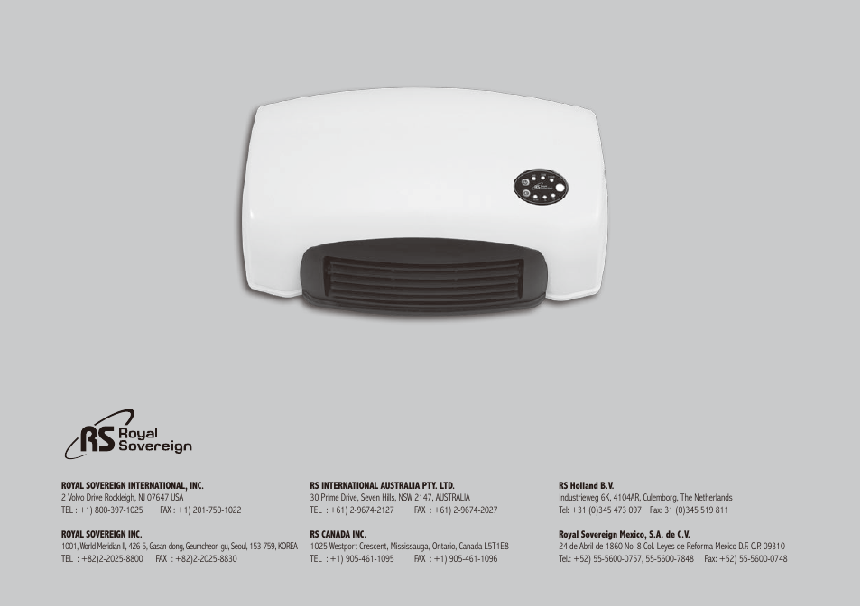 Royal Sovereign HCE-1201 User Manual | Page 12 / 24