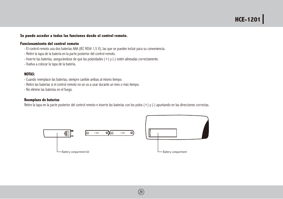 Hce-1201 | Royal Sovereign HCE-1201 User Manual | Page 21 / 24