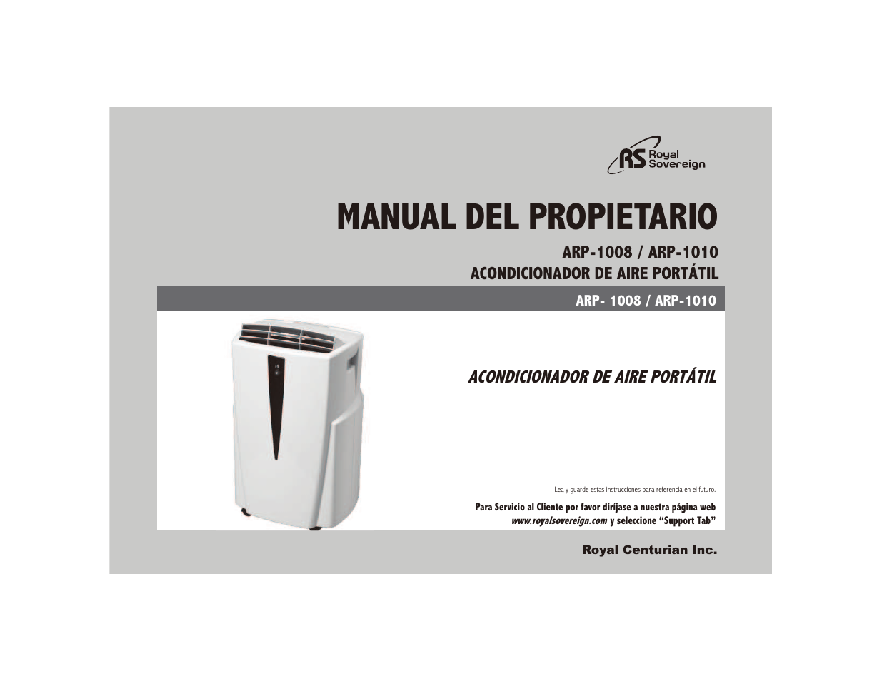 Manual del propietario | Royal Sovereign NOTHING ARP-1010 User Manual | Page 17 / 32