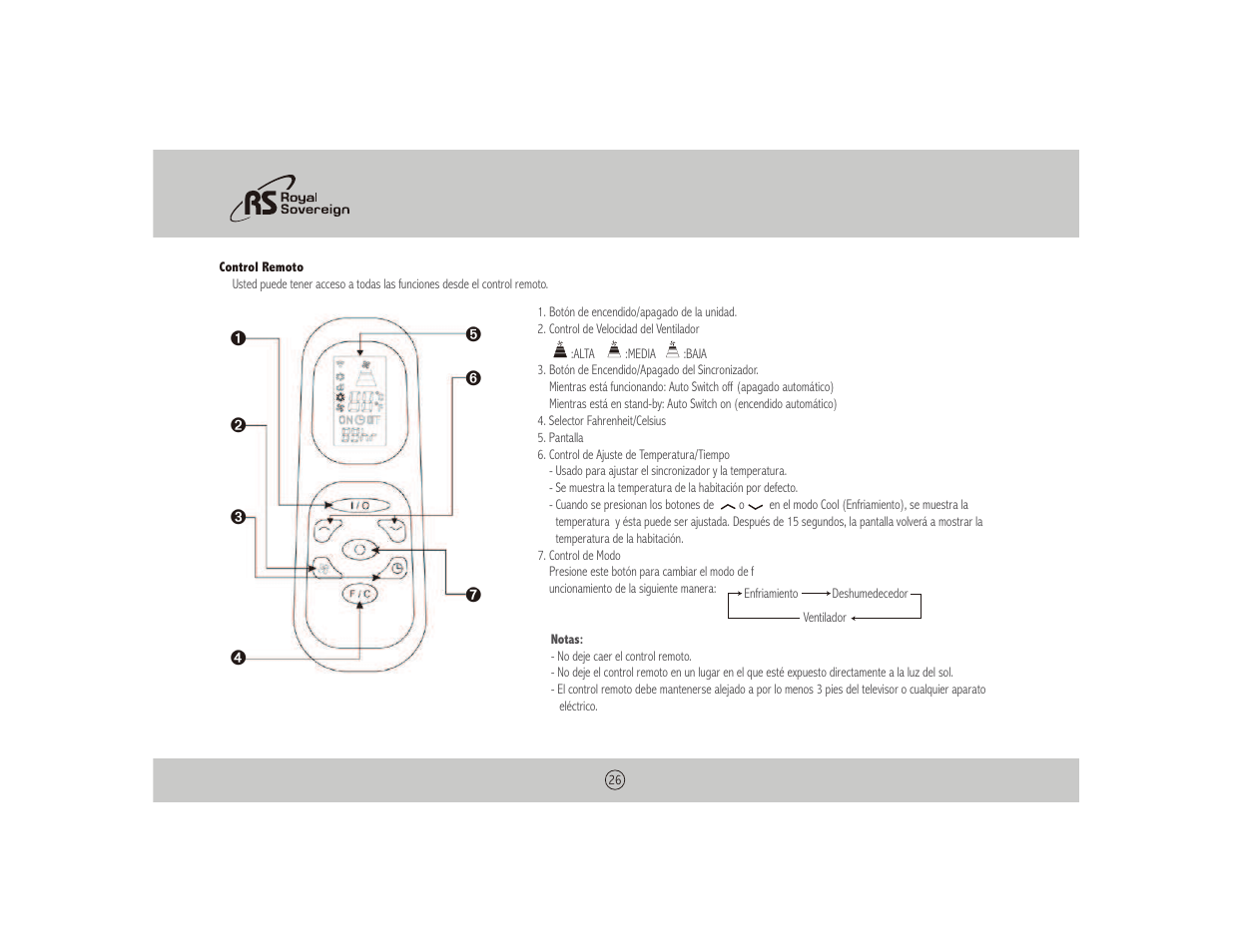 Royal Sovereign NOTHING ARP-1010 User Manual | Page 26 / 32