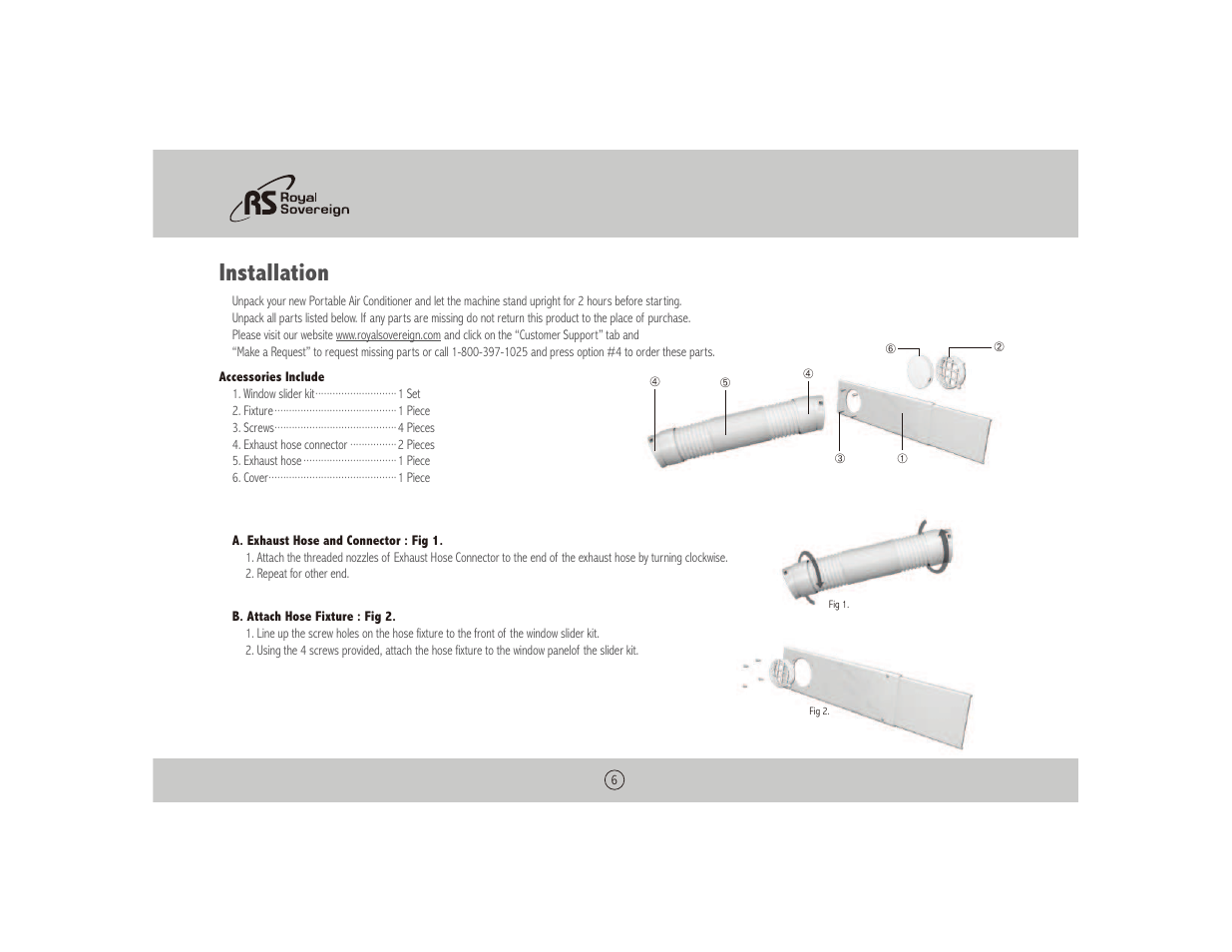 Installation | Royal Sovereign NOTHING ARP-1010 User Manual | Page 6 / 32