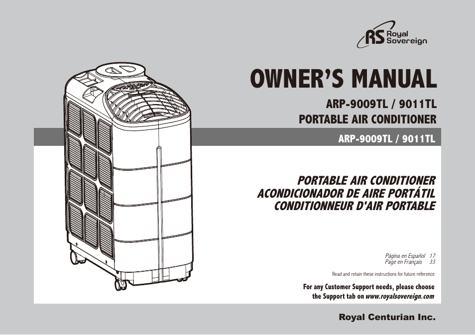 Royal Sovereign ARP-9009TL User Manual | 48 pages