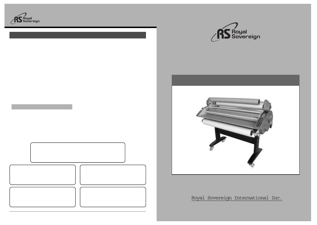 Royal Sovereign RSH-1151 User Manual | 10 pages