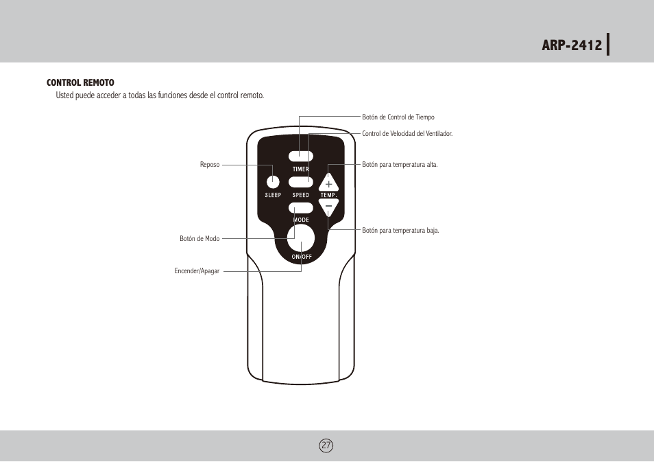 Arp-2412 | Royal Sovereign ARP-2412 User Manual | Page 27 / 48