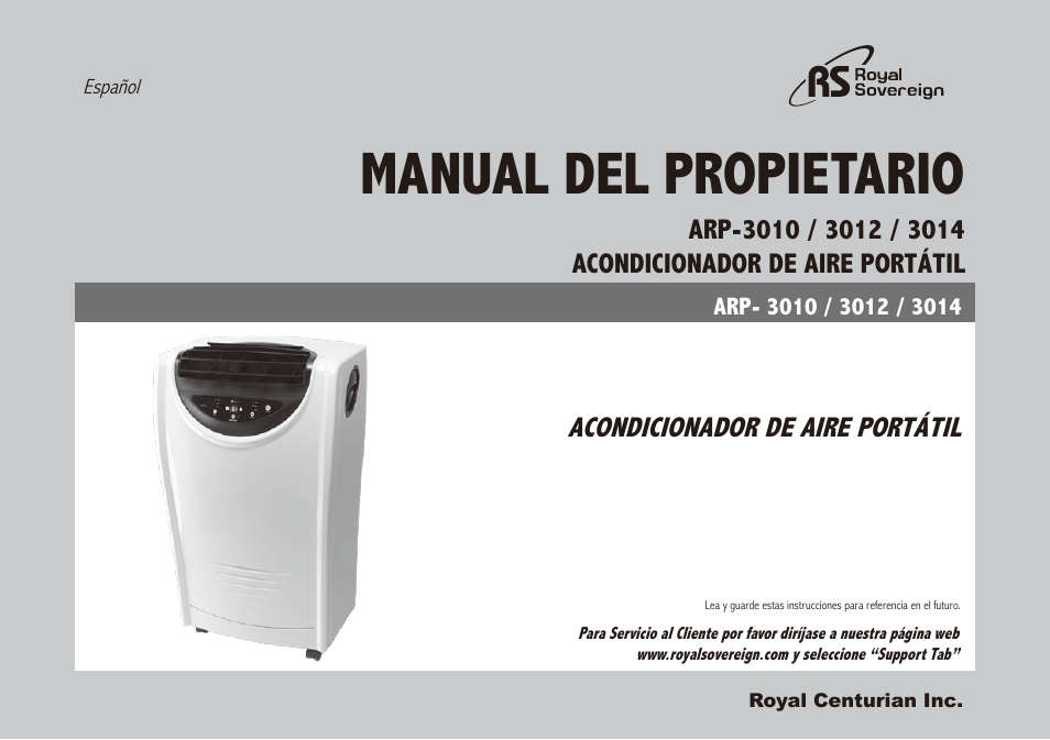 Manual del propietario | Royal Sovereign ARP-3010 User Manual | Page 17 / 32