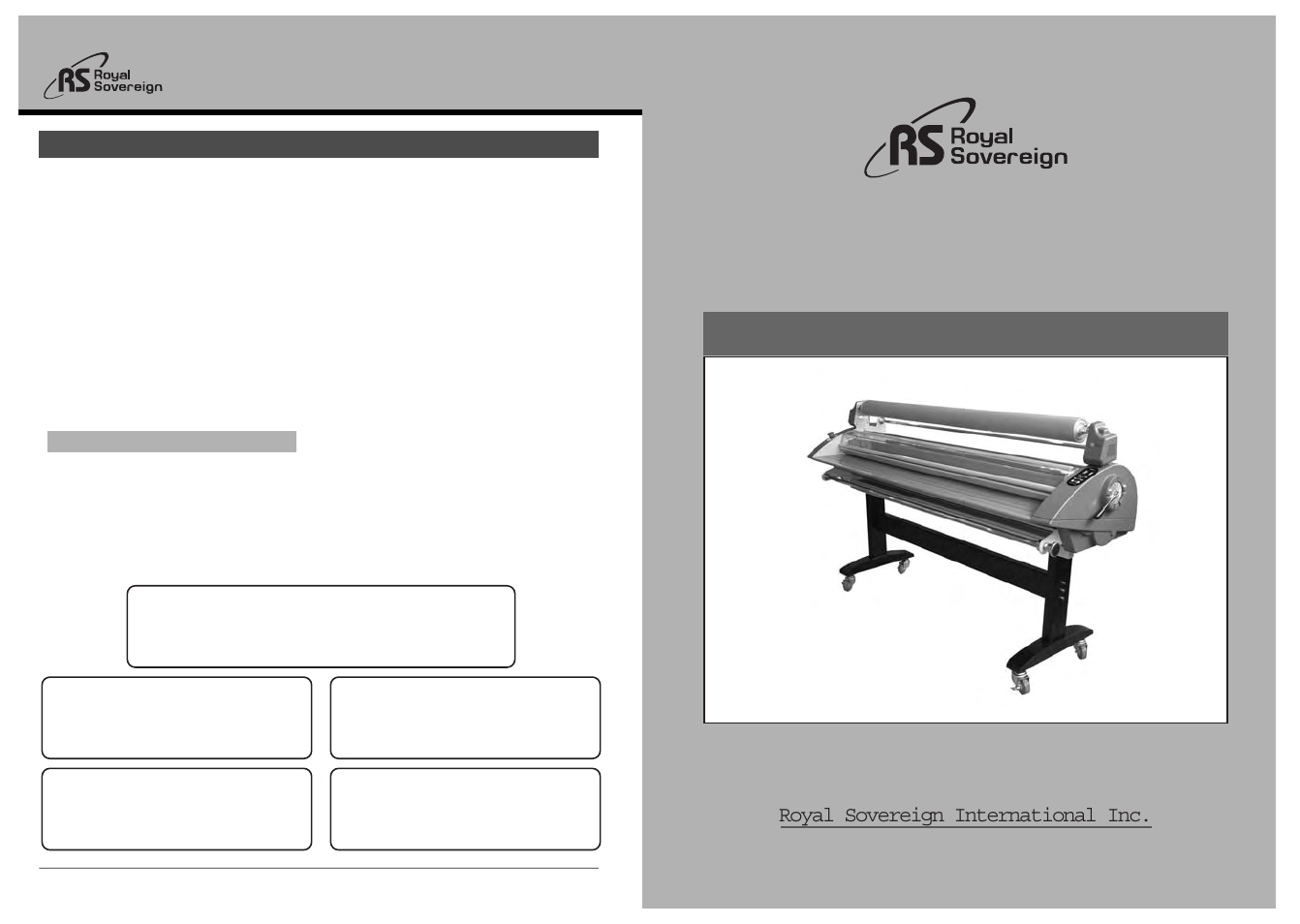 Royal Sovereign RSC-1400H User Manual | 10 pages