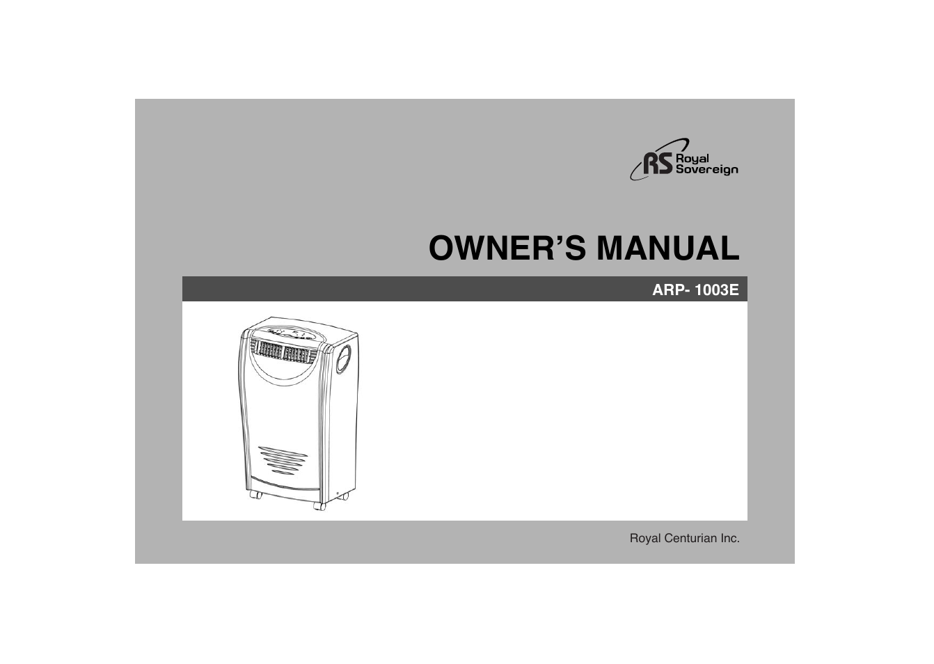 Royal Sovereign ARP-1003E User Manual | 24 pages