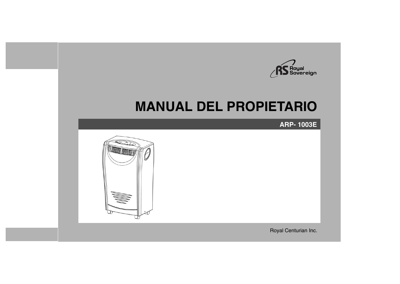 Manual del propietario | Royal Sovereign ARP-1003E User Manual | Page 13 / 24