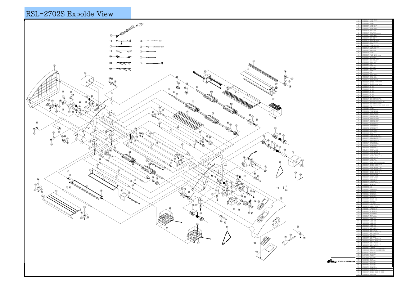 Rsl-2702s expolde view | Royal Sovereign 451-8 24B/9L RSL-2702S User Manual | Page 24 / 37