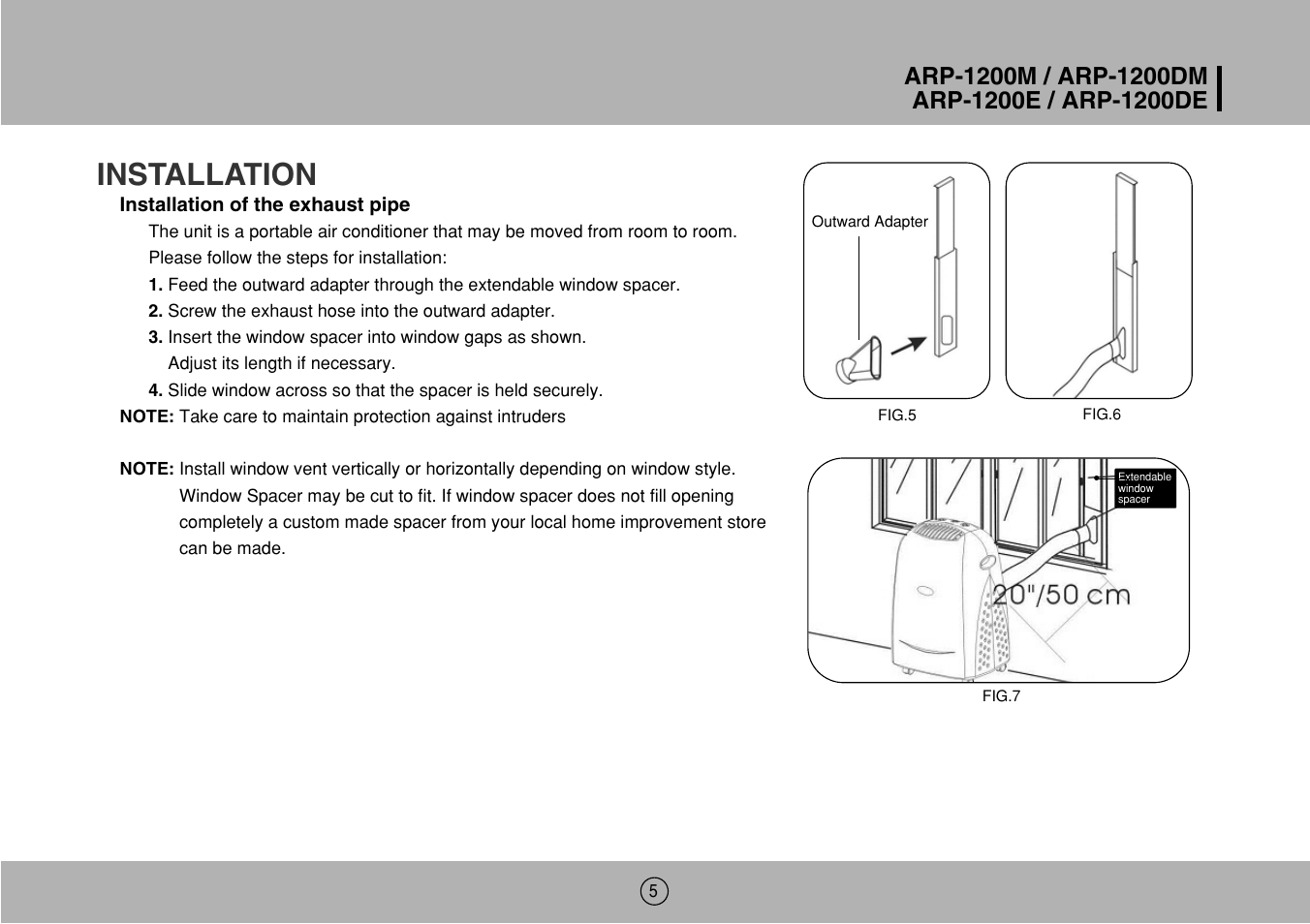 Installation | Royal Sovereign ARP-1200M User Manual | Page 5 / 32