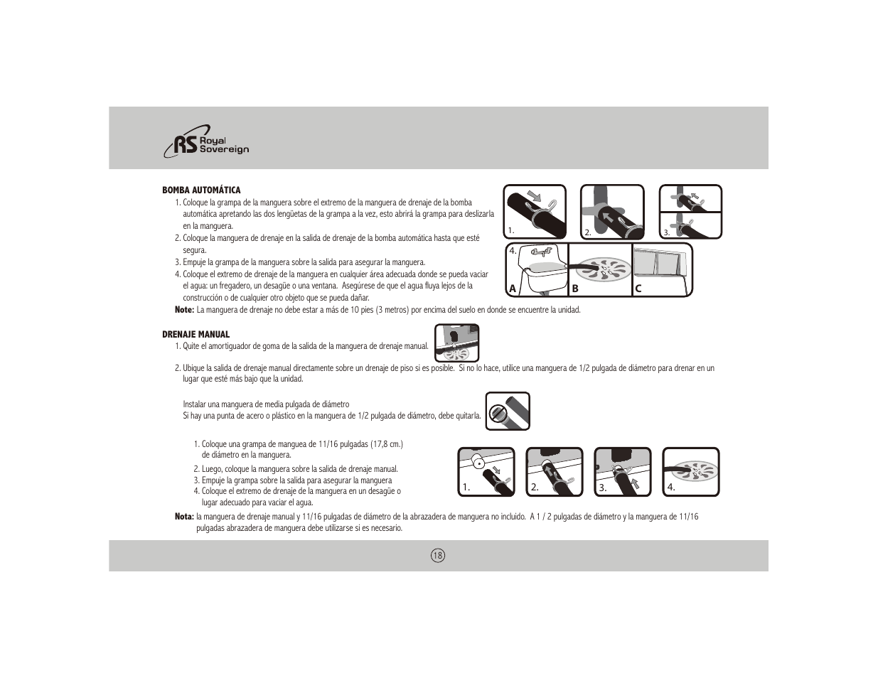 Royal Sovereign BUCKETLESS DEHUMIDIFIER BDH-550 User Manual | Page 18 / 24
