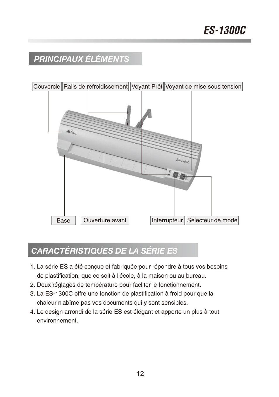 Es-1300c | Royal Sovereign ES-1300C User Manual | Page 12 / 36