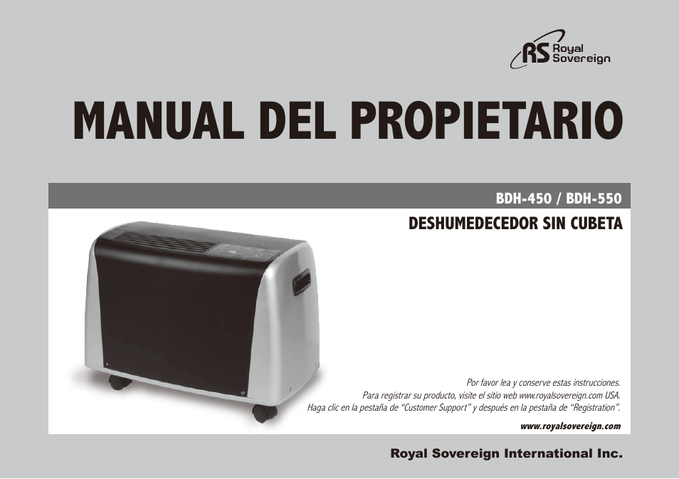 Manual del propietario | Royal Sovereign BDH-450 User Manual | Page 13 / 24