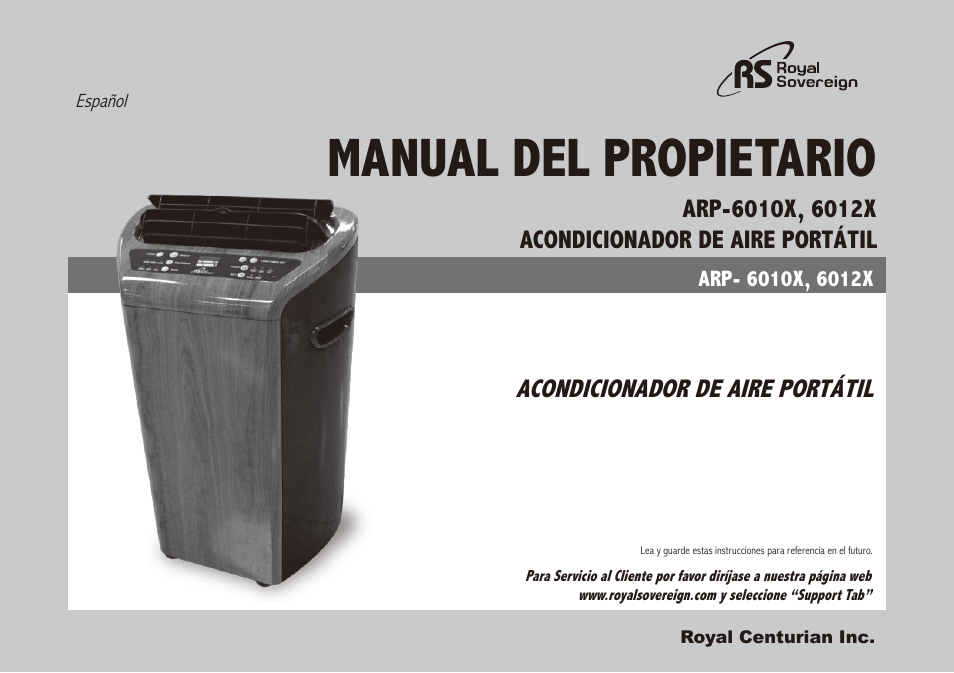 Manual del propietario | Royal Sovereign ARP-6012X User Manual | Page 17 / 32
