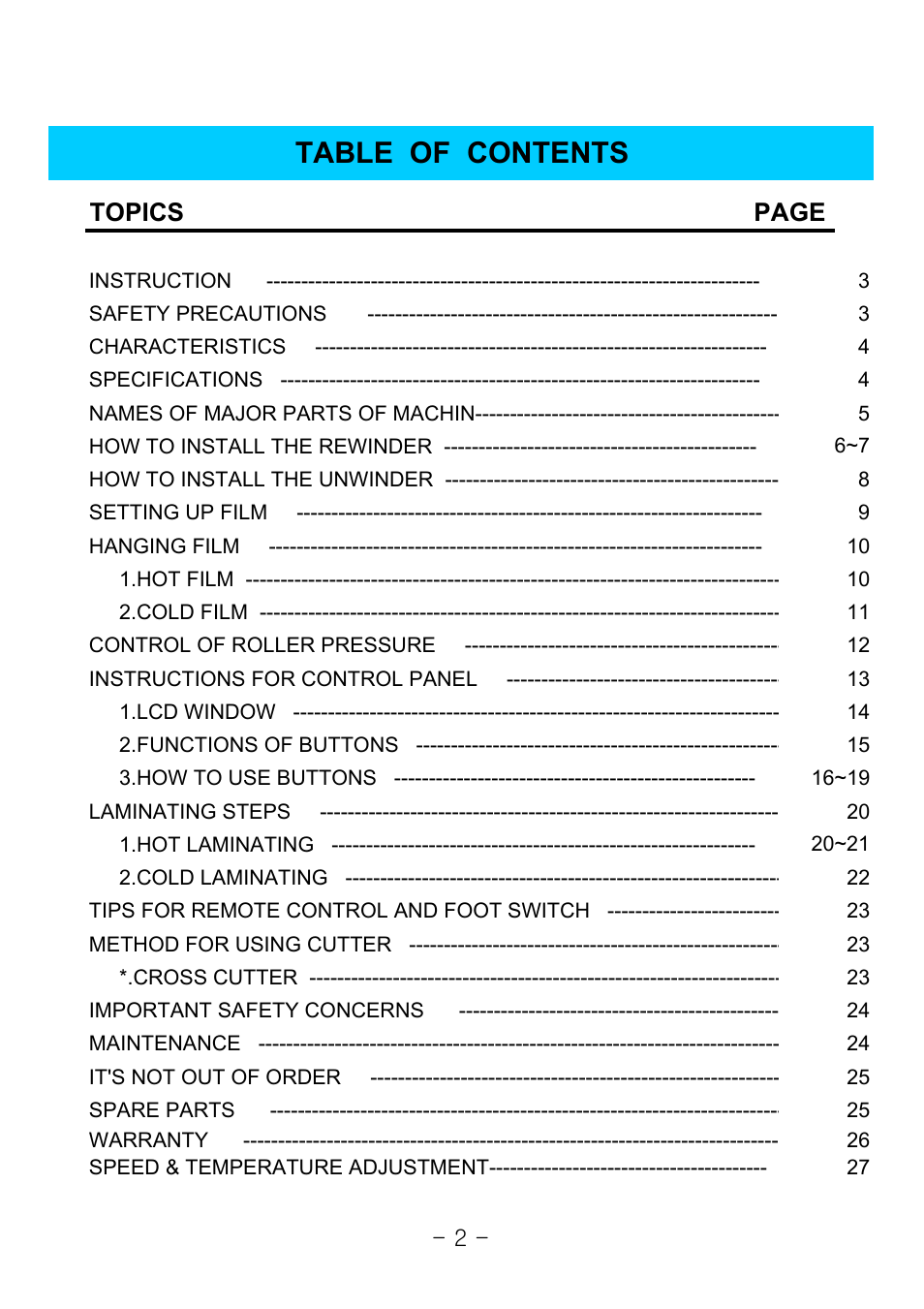 Royal Sovereign 1050 User Manual | Page 2 / 27