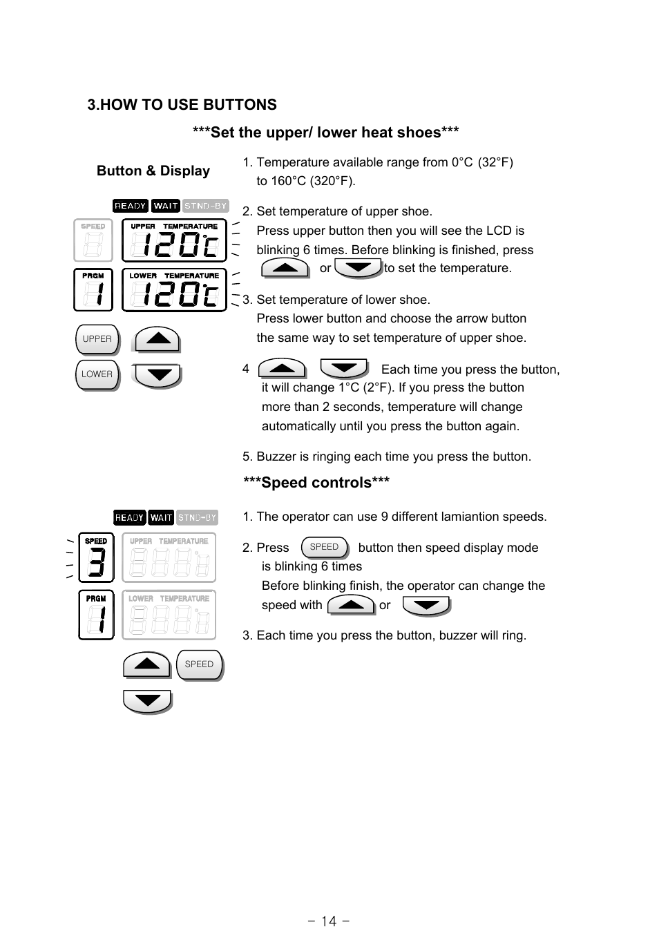 How to use buttons | Royal Sovereign RSS-1050 User Manual | Page 14 / 27