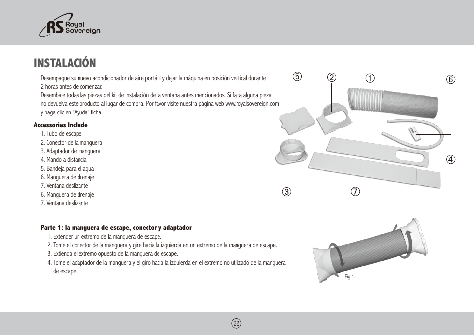 Instalación | Royal Sovereign ARP-9411 User Manual | Page 22 / 32