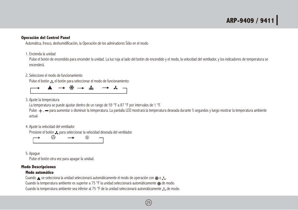 Royal Sovereign ARP-9411 User Manual | Page 25 / 32