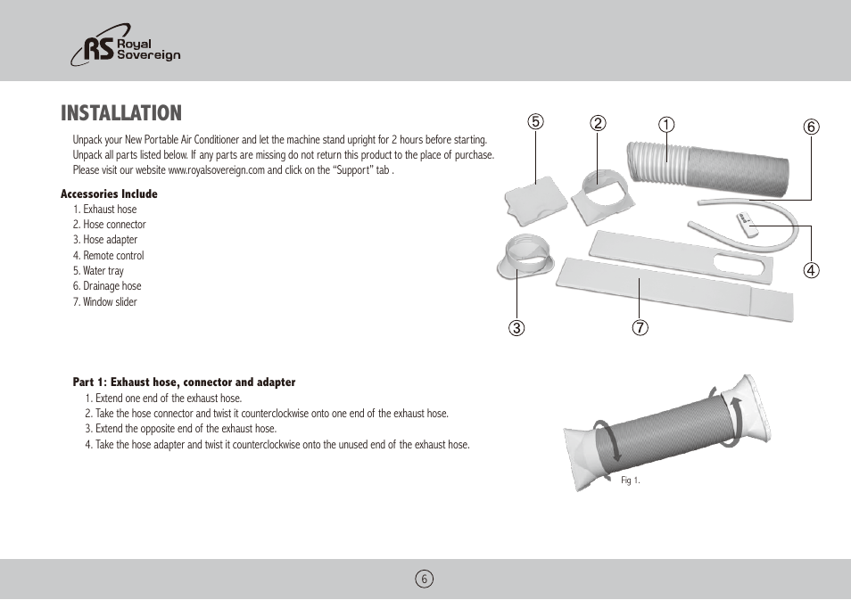 Installation | Royal Sovereign ARP-9411 User Manual | Page 6 / 32