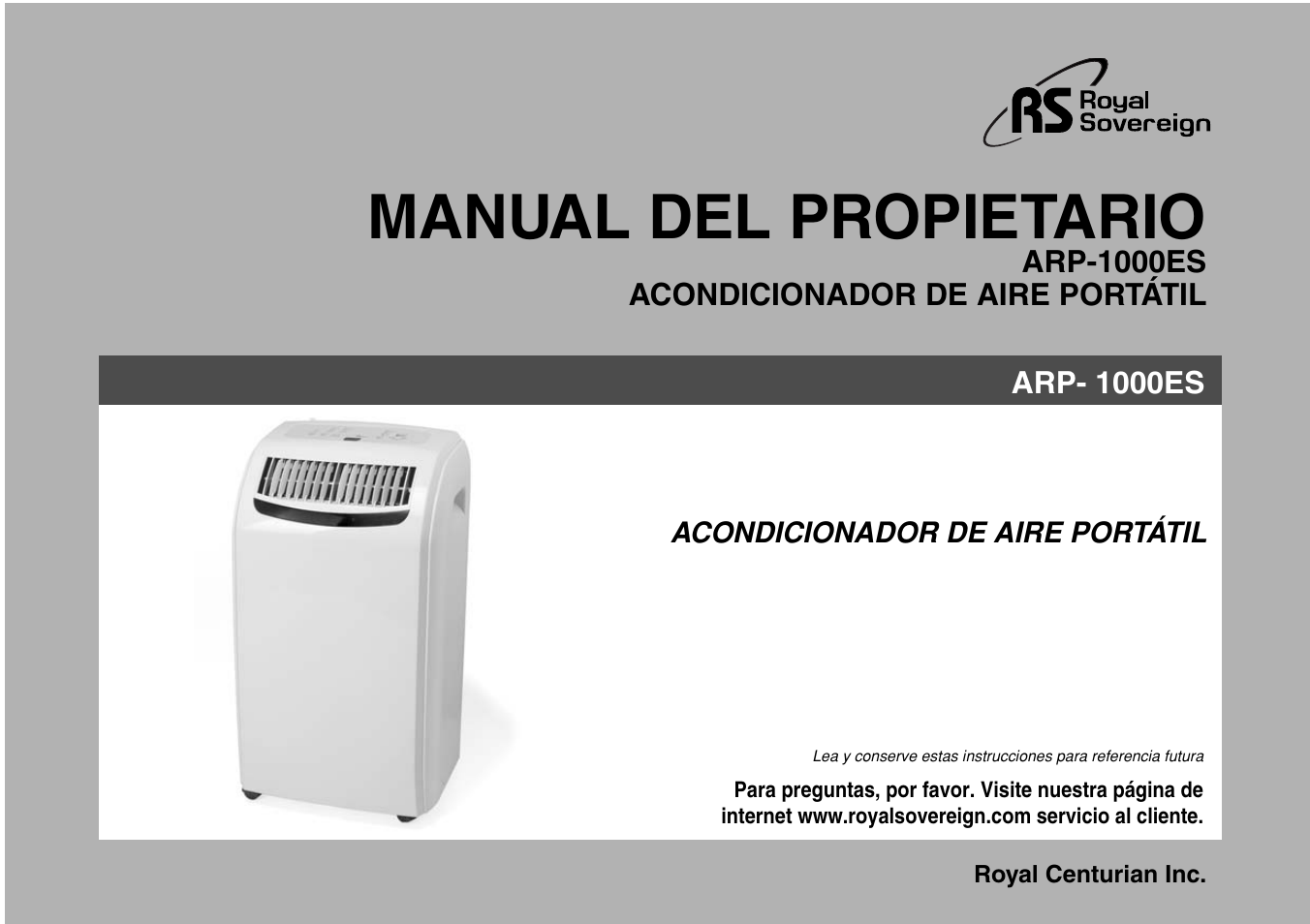 Manual del propietario | Royal Sovereign ARP-1000ES User Manual | Page 13 / 24
