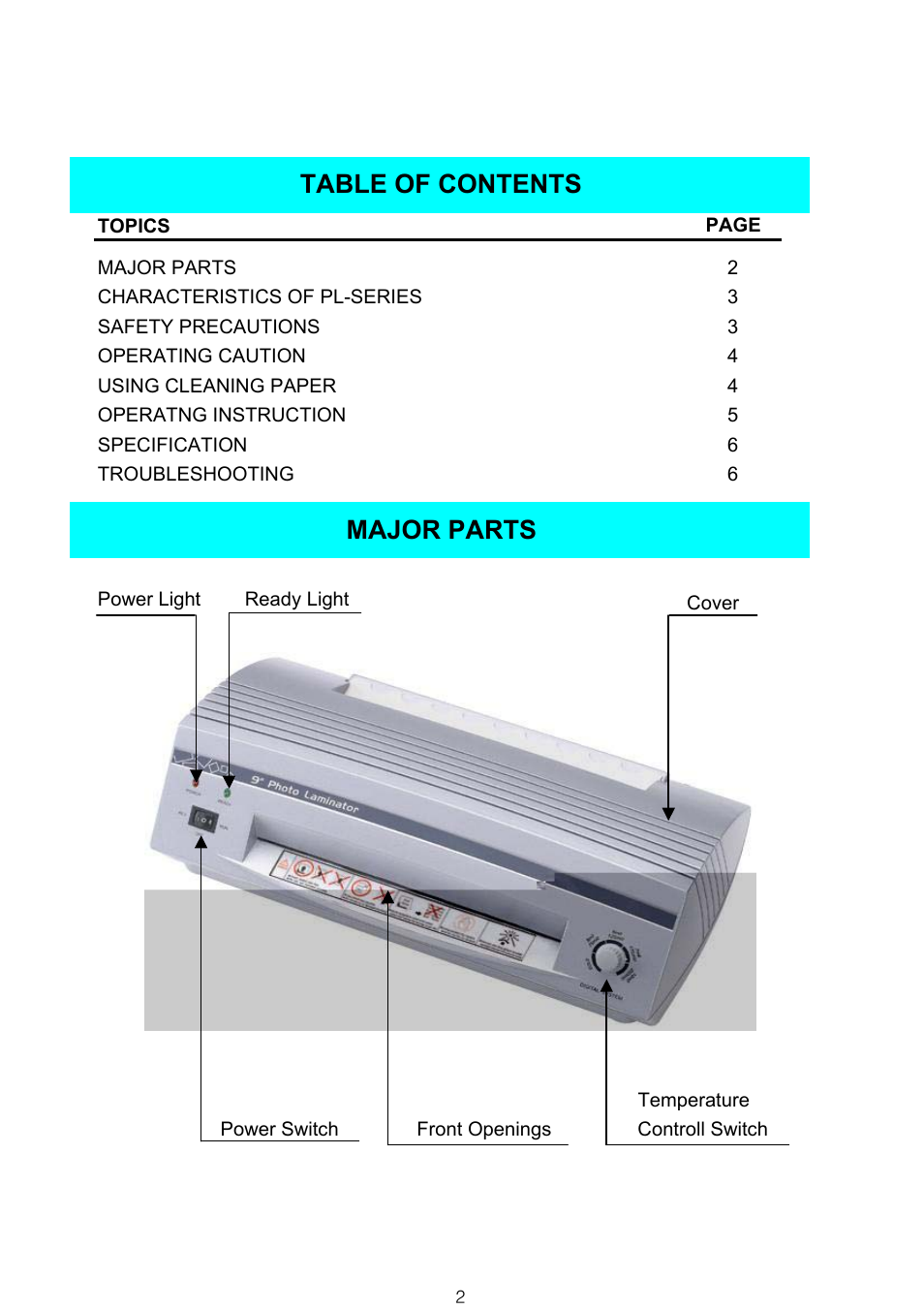 Royal Sovereign PL - 922 User Manual | Page 2 / 6