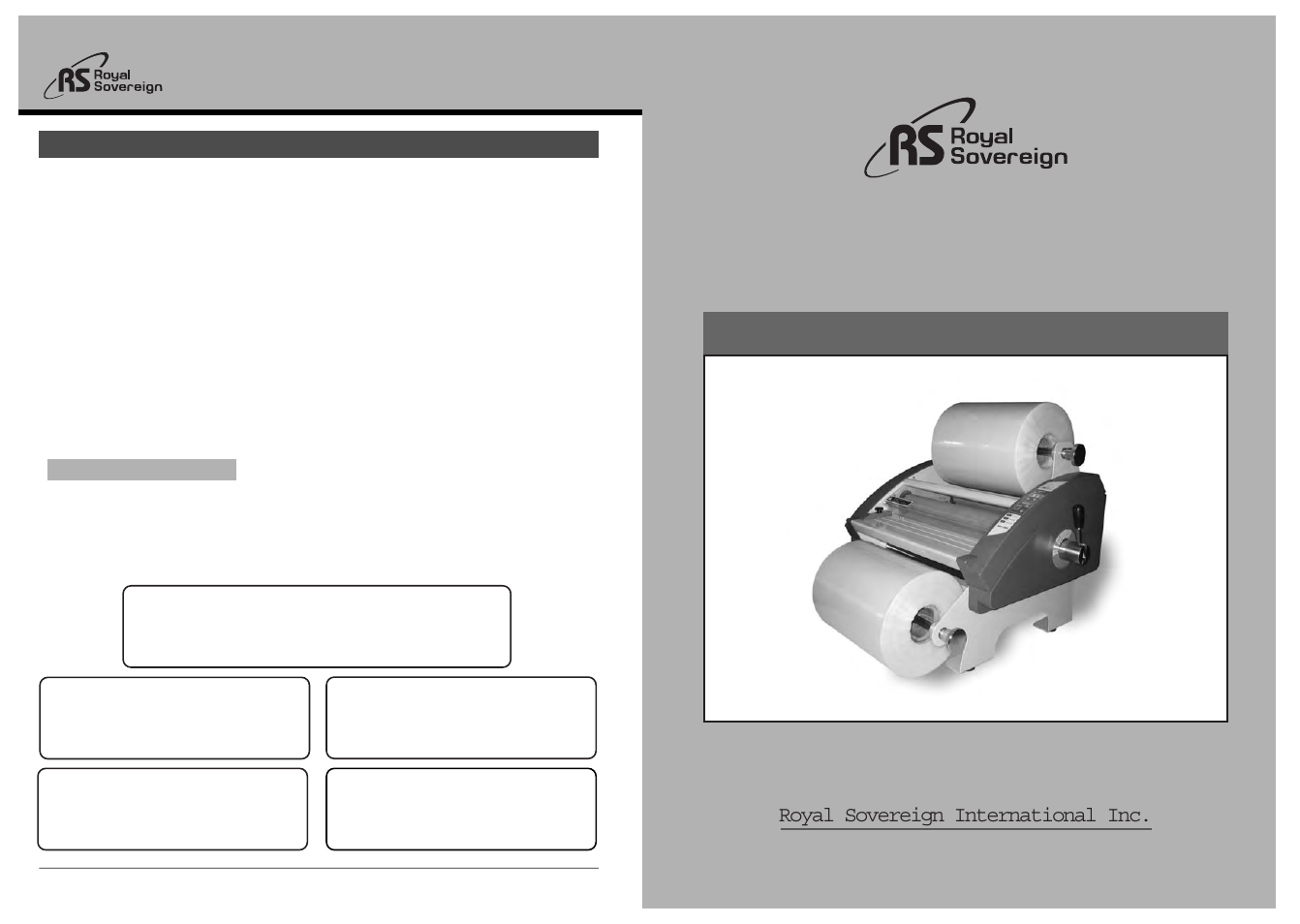 Royal Sovereign THINFLEX RSH-380 User Manual | 7 pages