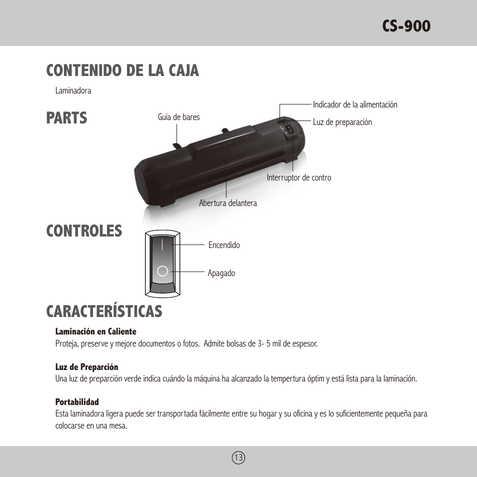 Royal Sovereign CS-900 User Manual | Page 13 / 24