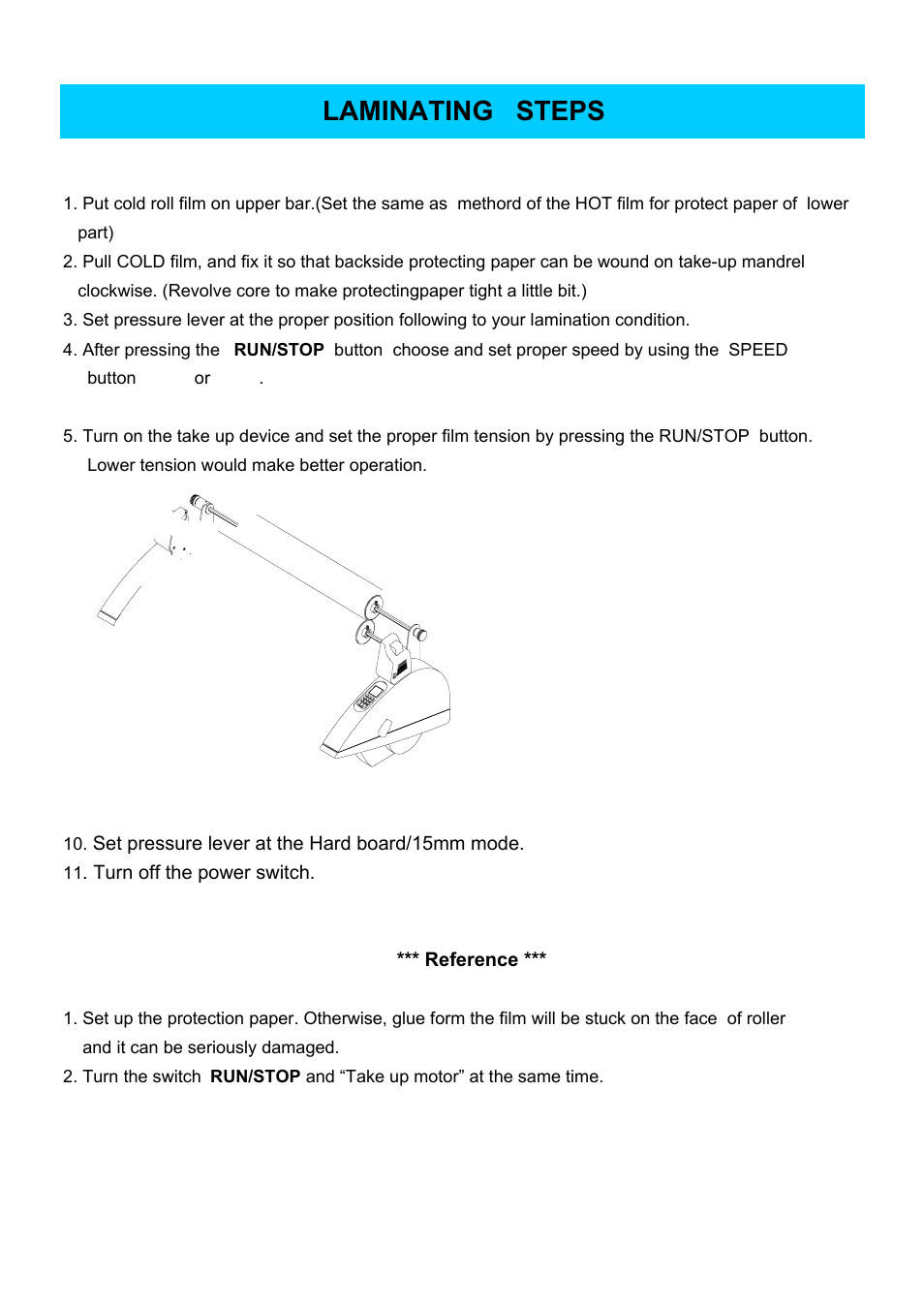 Laminating steps | Royal Sovereign RSC-1650C User Manual | Page 11 / 15