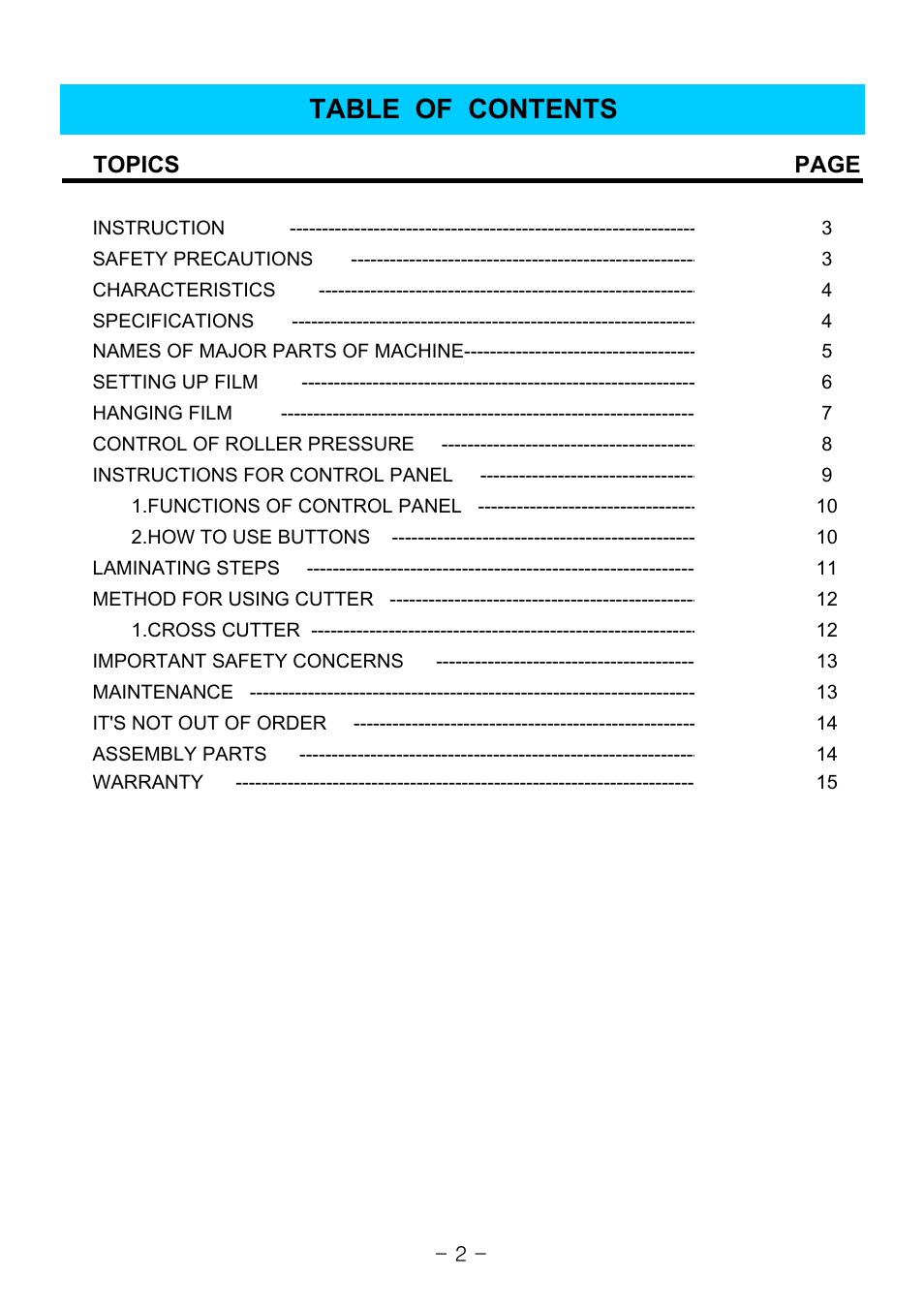 Royal Sovereign RSC-1650C User Manual | Page 2 / 15