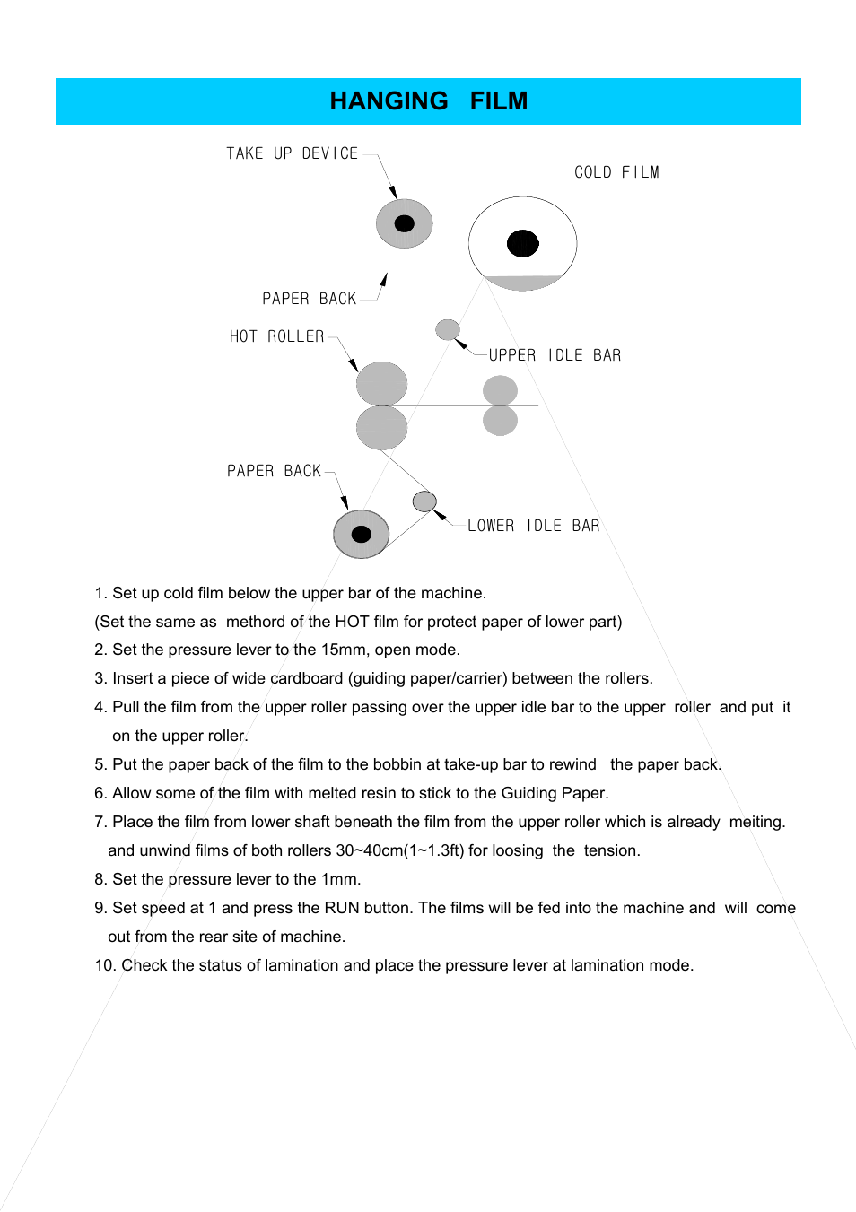 Hanging film | Royal Sovereign RSC-1650C User Manual | Page 7 / 15