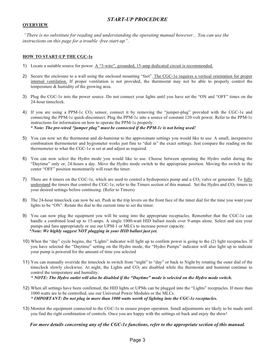 R & M Int'l. CGC-1e User Manual | Page 3 / 10