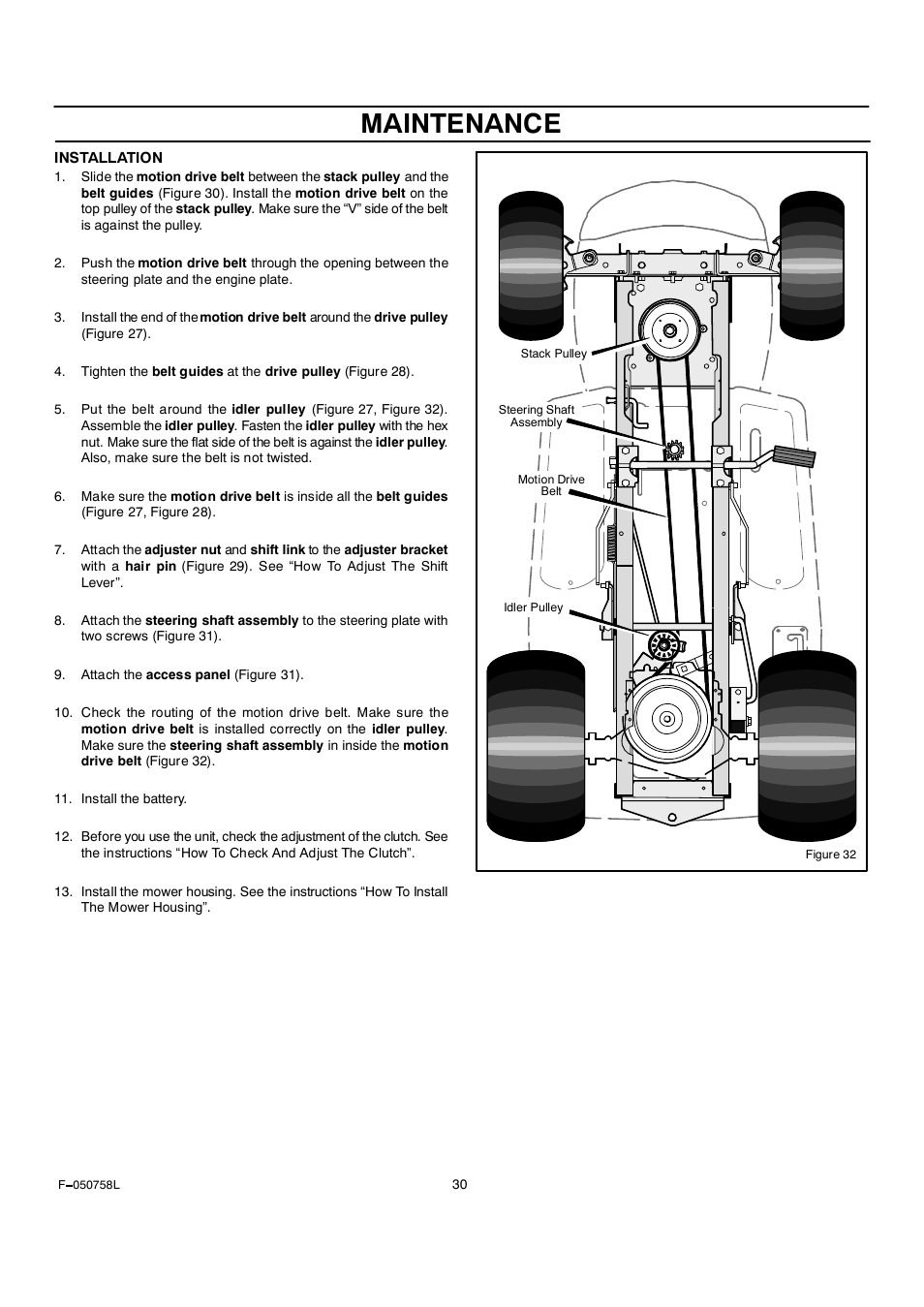 Maintenance | Rover Clipper 385002X108A User Manual | Page 30 / 52