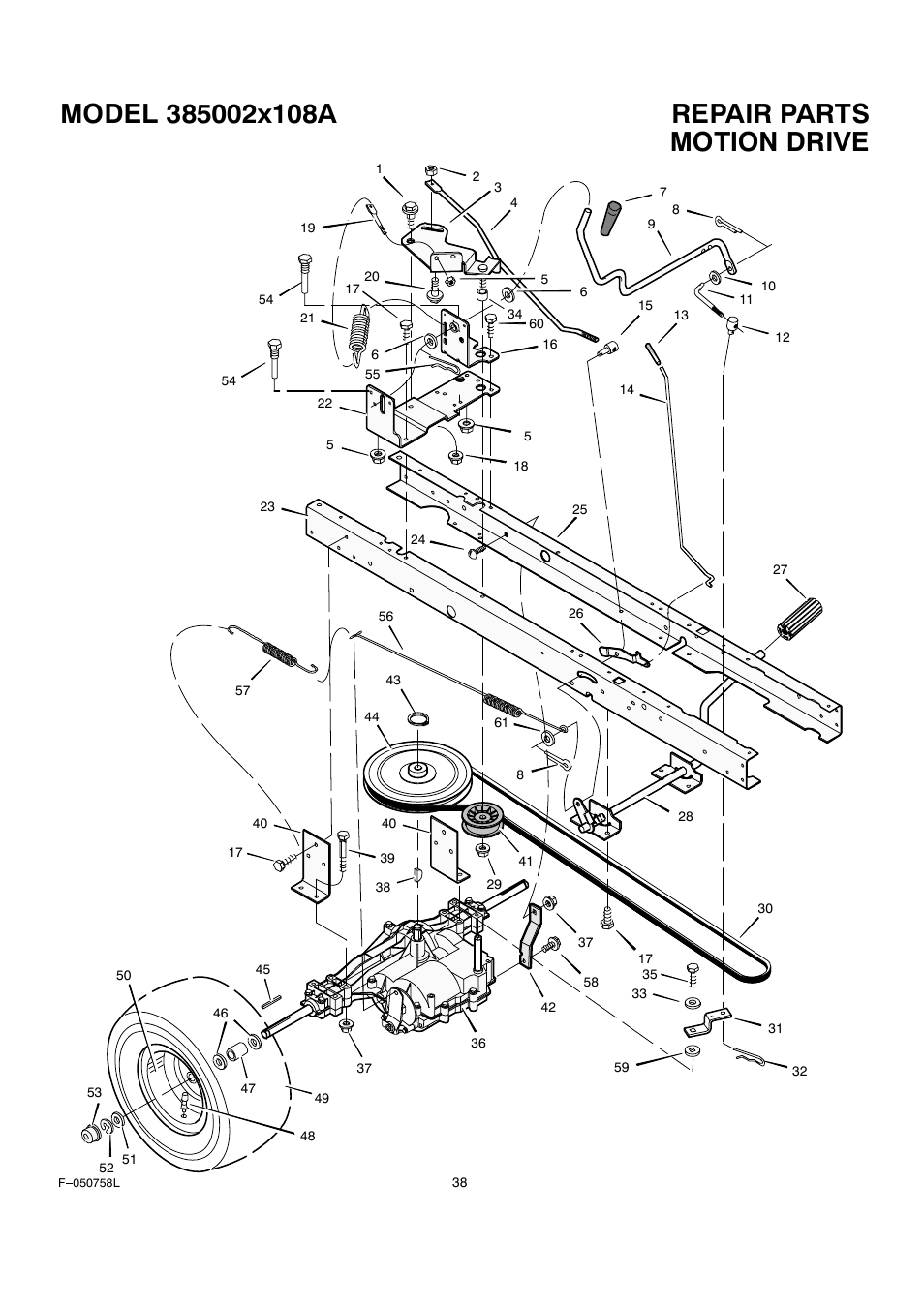 Motion drive | Rover Clipper 385002X108A User Manual | Page 38 / 52