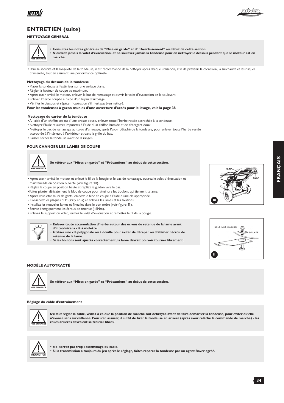 Entretien (suite), Fr ançais | Rover 51  EU User Manual | Page 37 / 92