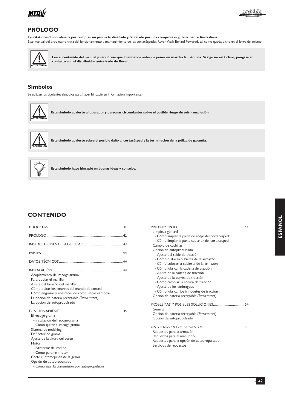 Rover 51  EU User Manual | Page 45 / 92
