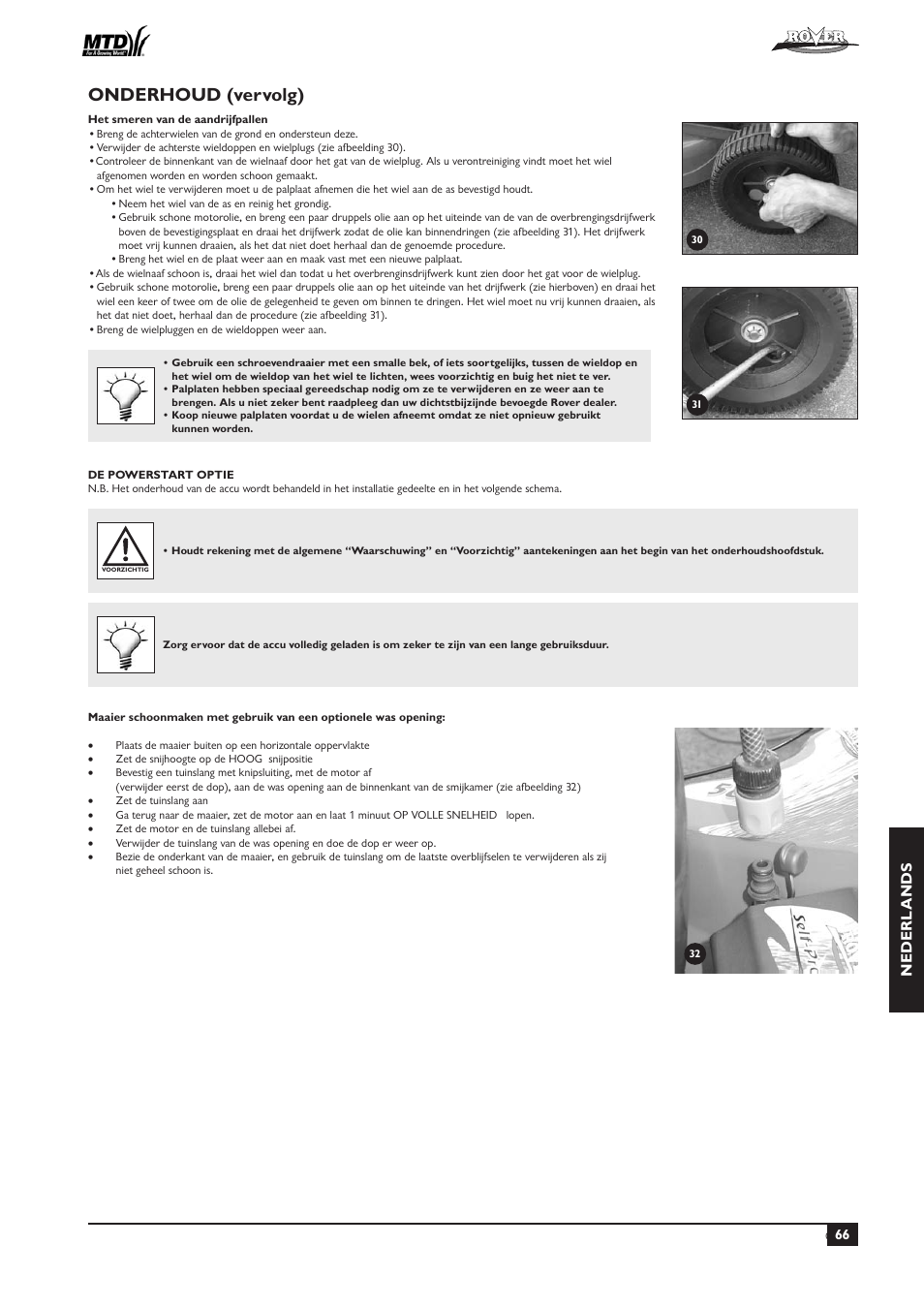 Onderhoud (vervolg), Nederl ands | Rover 51  EU User Manual | Page 69 / 92