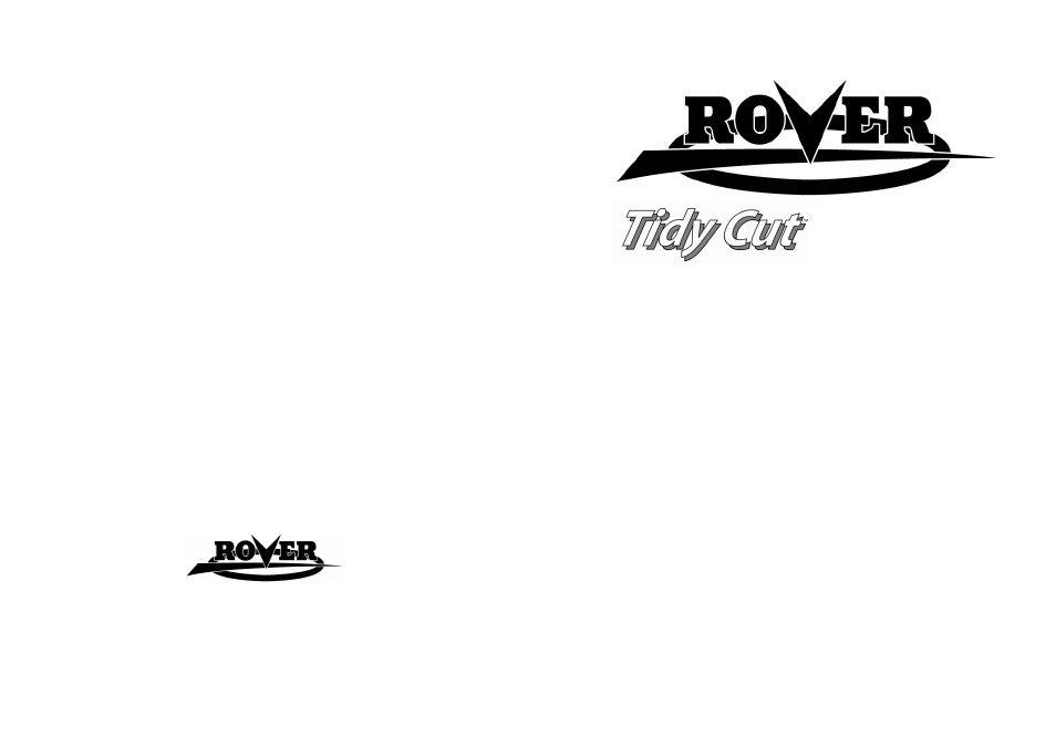 Owner’s manual, Domestic rotary lawnmower | Rover 10124 User Manual | Page 8 / 8