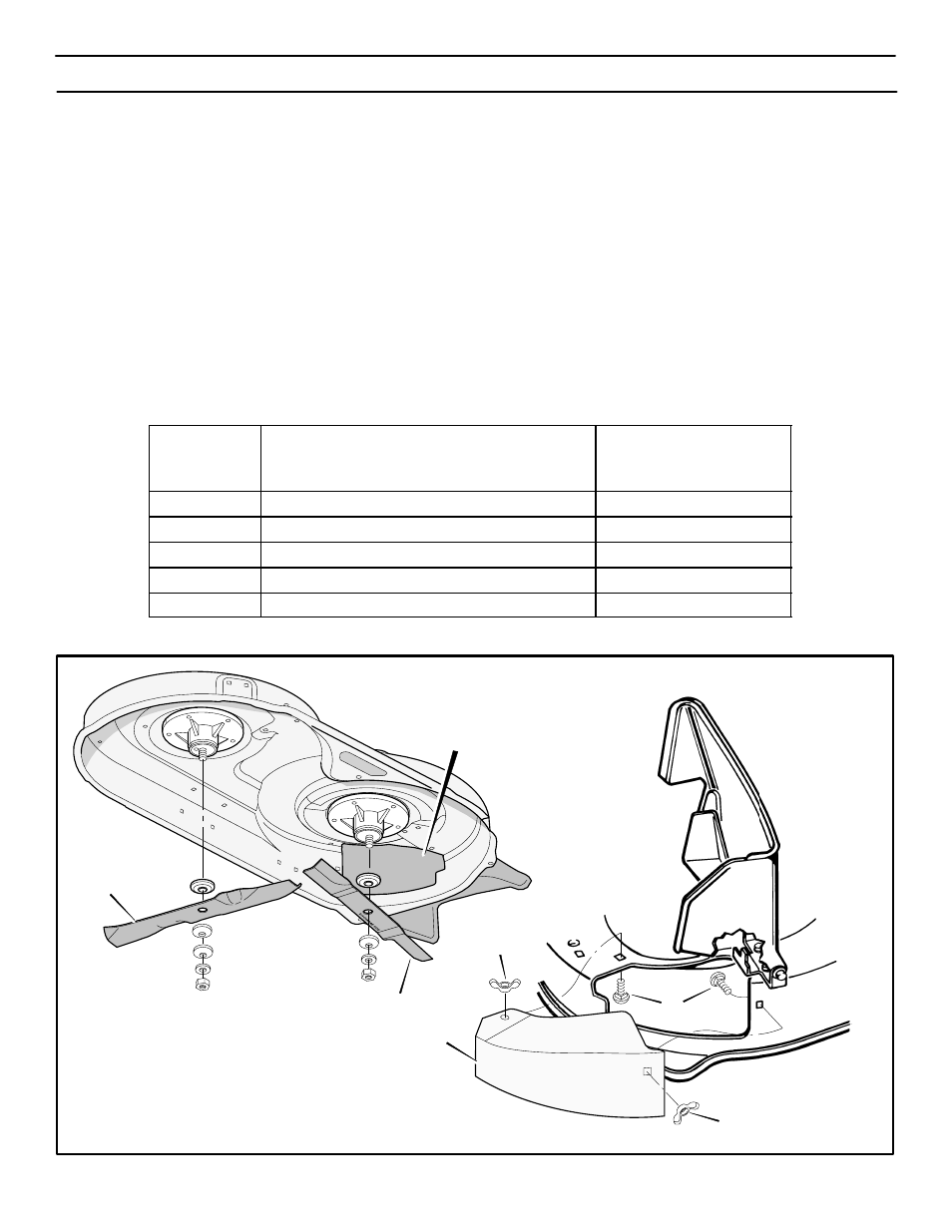 Replacement part numbers for mulcher kit | Rover Mulcher Kit 24758x50A User Manual | Page 2 / 2