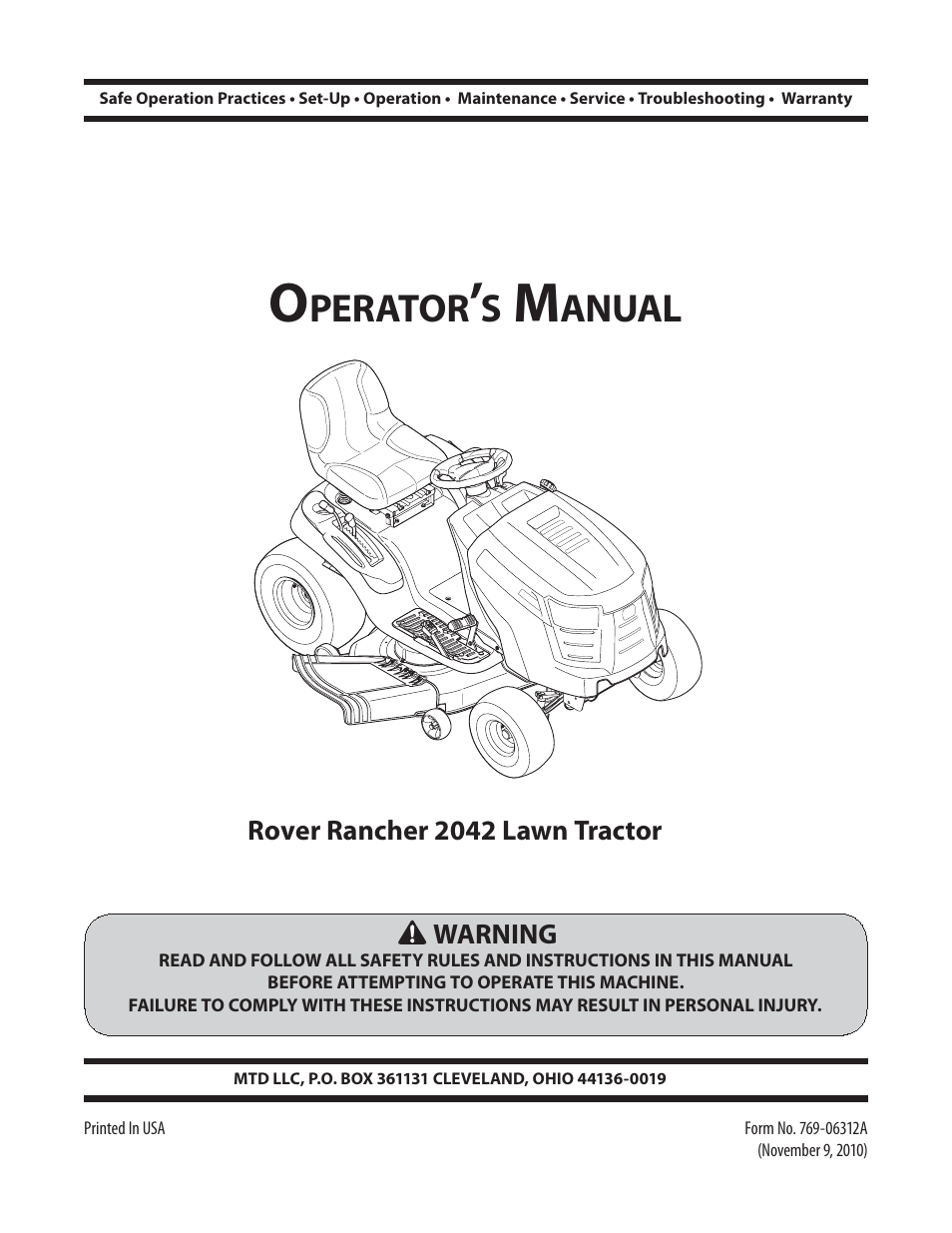 Rover 2042 User Manual | 33 pages