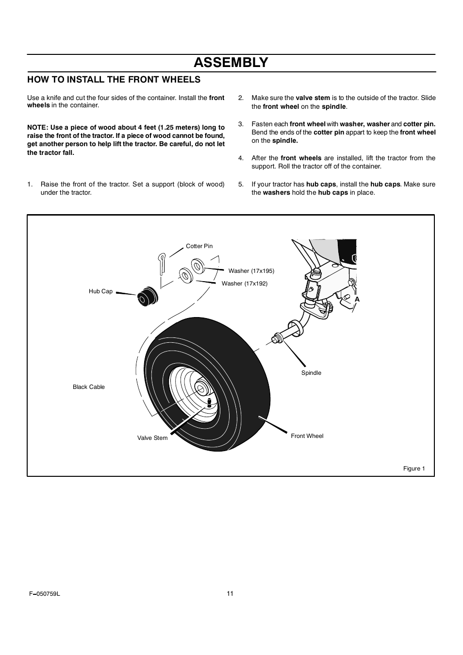 Assembly, How to install the front wheels | Rover Clipper 405012x108A User Manual | Page 11 / 52